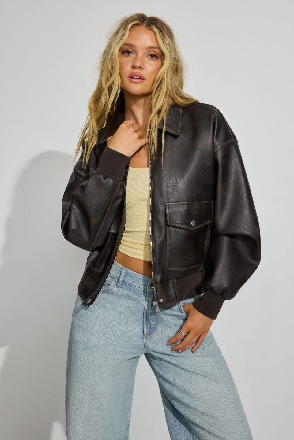 Vintage Faux Leather Jacket