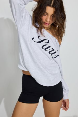 SoftTerry Off Shoulder Sweatshirt