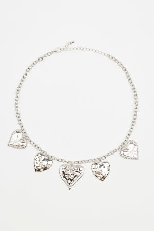 5 Heart Station Necklace