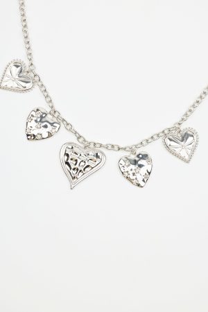 5 Heart Station Necklace