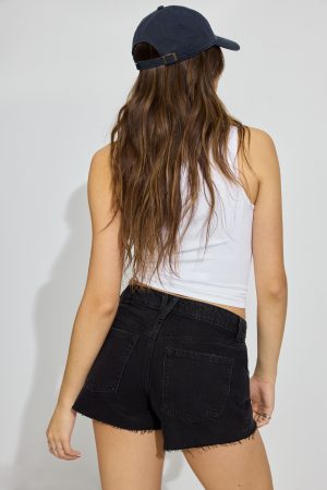 Denim Relaxed A-Line Shorts