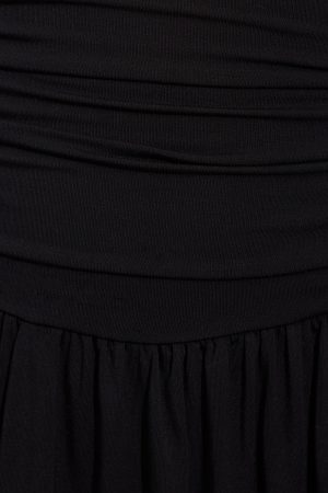 Flirty Hem Tube Romper Dress