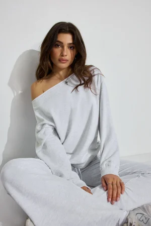 SoftTerry Off Shoulder Sweatshirt