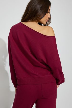 SoftTerry Off Shoulder Sweatshirt