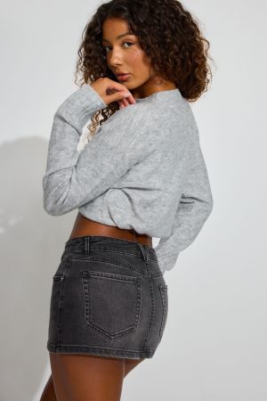 Denim Micro Skort