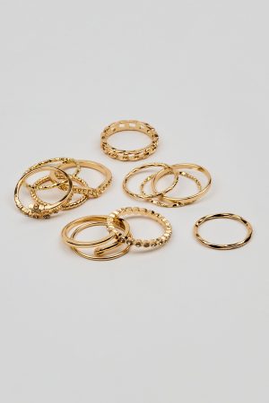 Set of 9 Star Gem Clean Rings