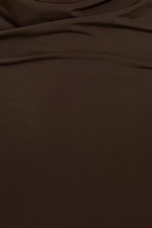 Deep Plunge Cowl Neck Mini Dress