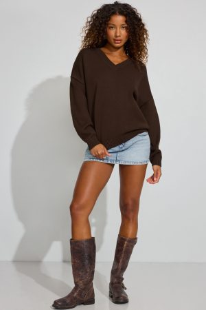 V-Neck Oversized Sweater