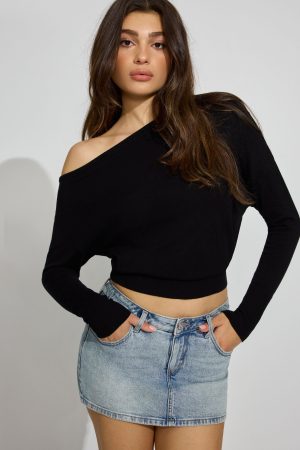 Rae Asymmetric Fine Sweater