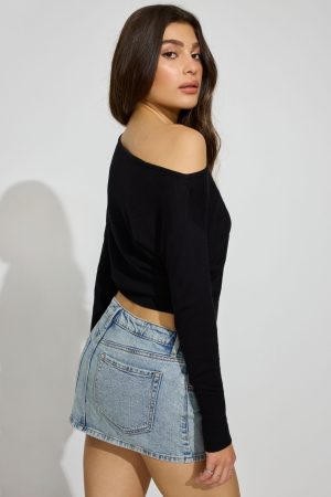 Rae Asymmetric Fine Sweater