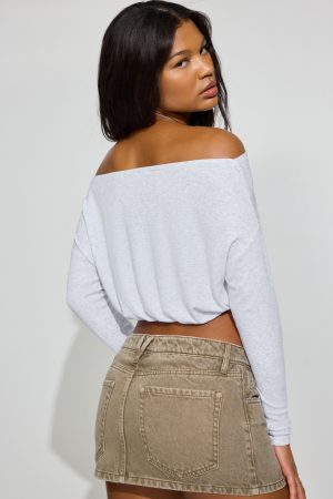 Serene Off Shoulder Long Sleeve Top