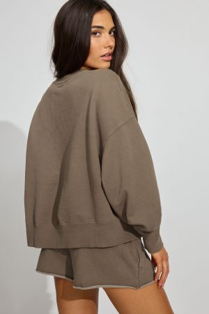 SoftTerry Bubble Crewneck Sweatshirt