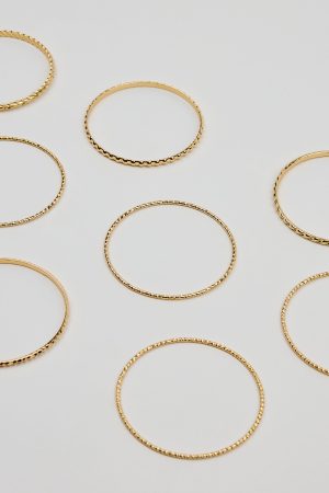 Set of 11 Textured Bangles