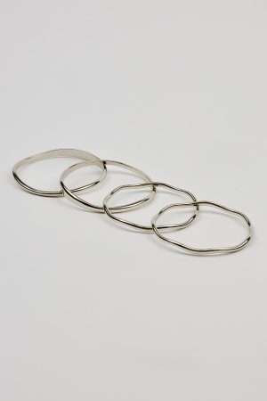 Set of 4 Wavy Bangles