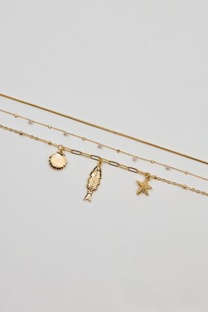 Set of 3 It’s A Catch Necklaces