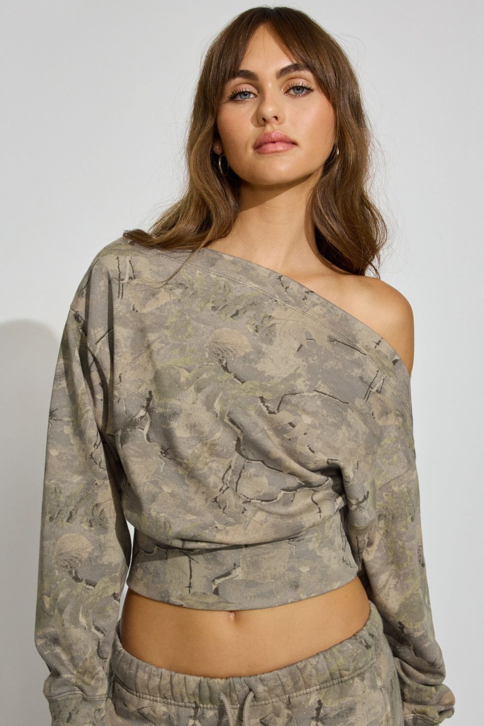 SoftTerry Rib Off Shoulder Sweater