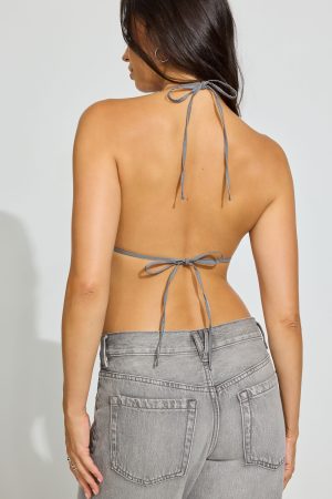 Tie Back Stripe Apron Top