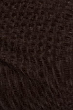 Asymmetric Mesh Long Sleeve Top